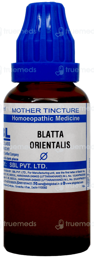 Sbl Blatta Orientalis Q Mother Tincture 30Ml